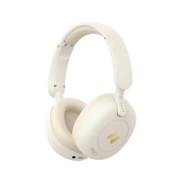 Havit H655BT Pro Active Noise Cancelling Over-Ear Wireless Bluetooth Headphone White