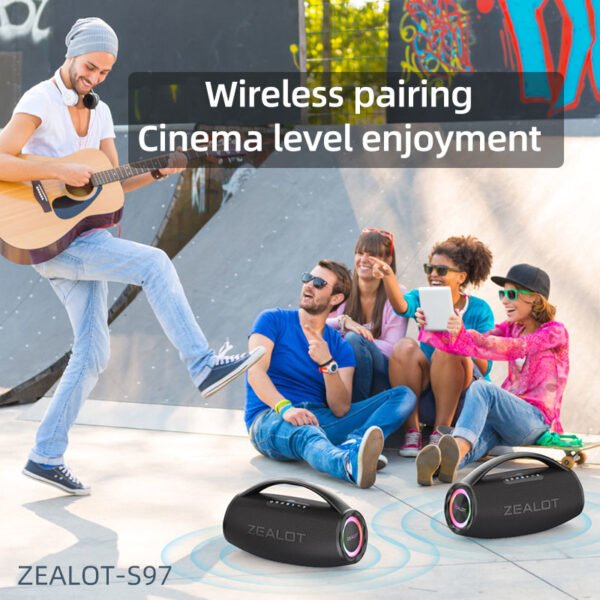 Zealot S97 Bluetooth Speaker – 80W Power | Deep Bass