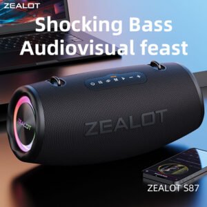Zealot S87 Bluetooth Portable Speaker – Powerful Bass | 20H Playtime | Waterproof