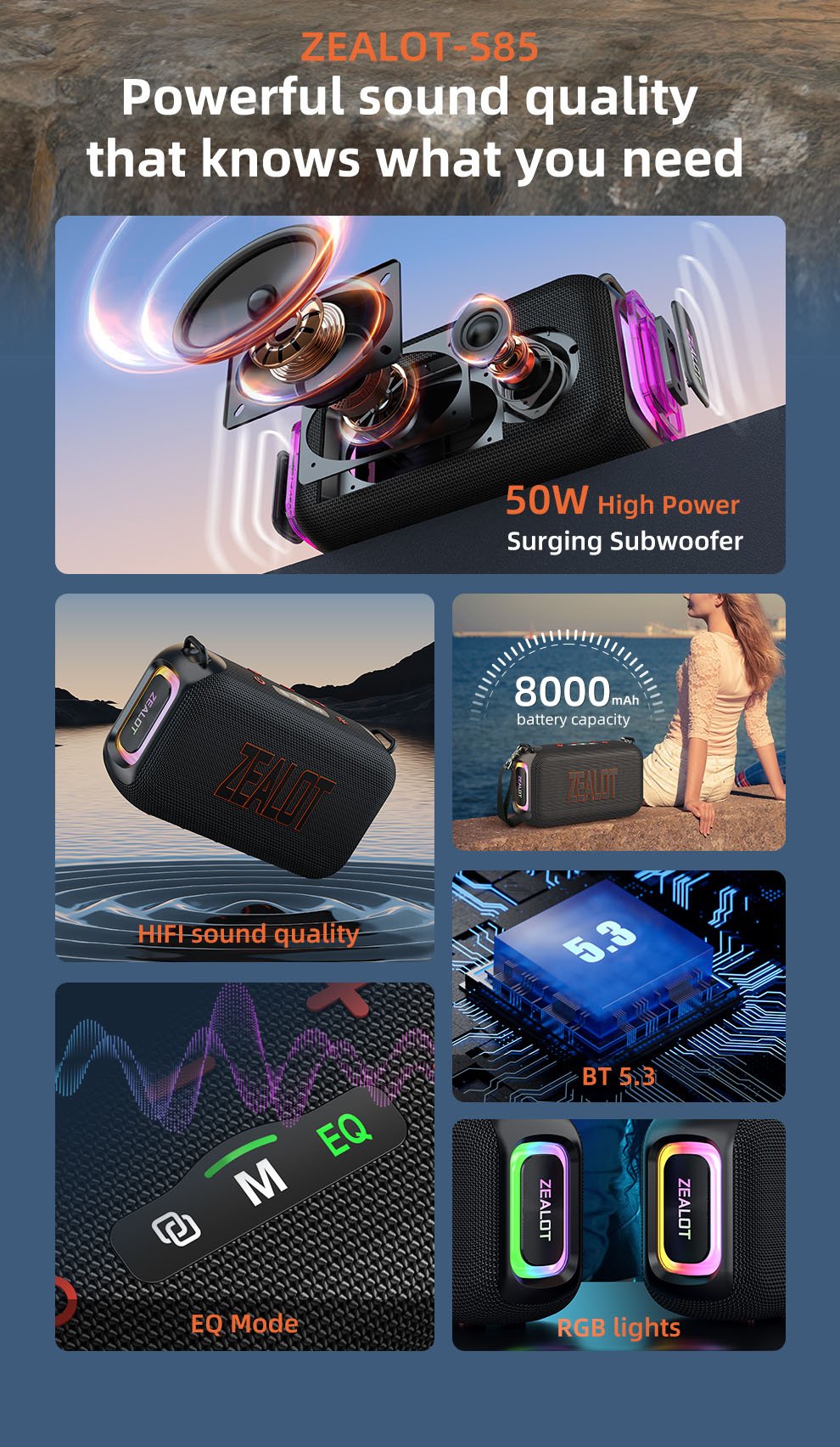 Zealot S85 Bluetooth Speaker