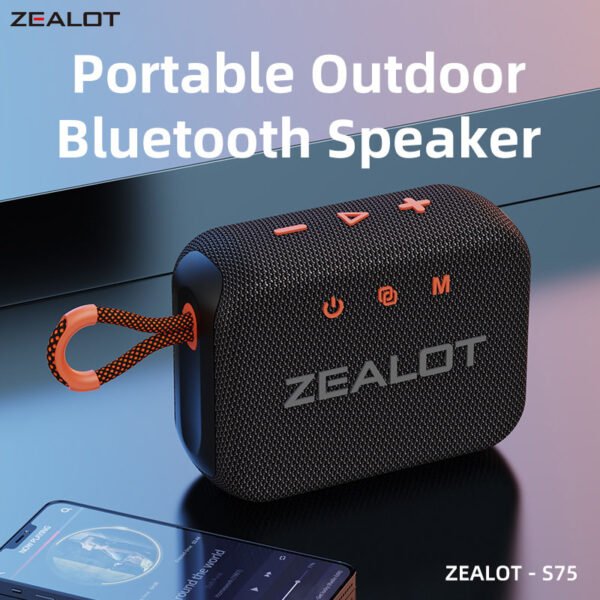 Zealot S75 Portable Bluetooth Speaker – Premium Sound for Every Adventure