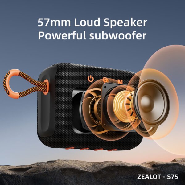 Zealot S75 Portable Bluetooth Speaker – Premium Sound for Every Adventure