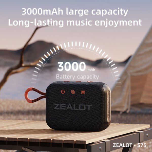 Zealot S75 Portable Bluetooth Speaker – Premium Sound for Every Adventure
