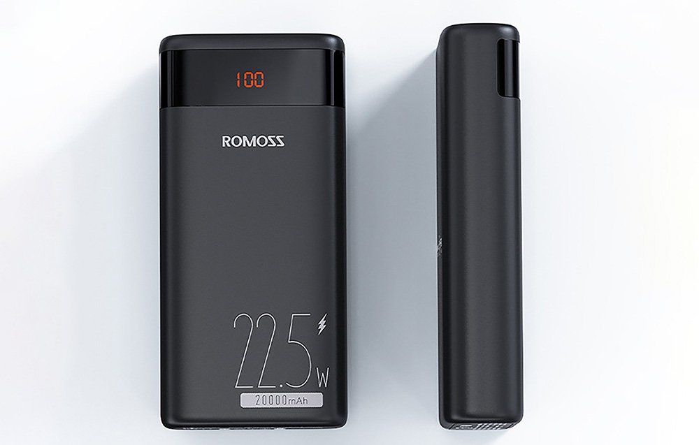 ROMOSS Ares 20 20000mAh PD 22.5W Power Bank (Black)