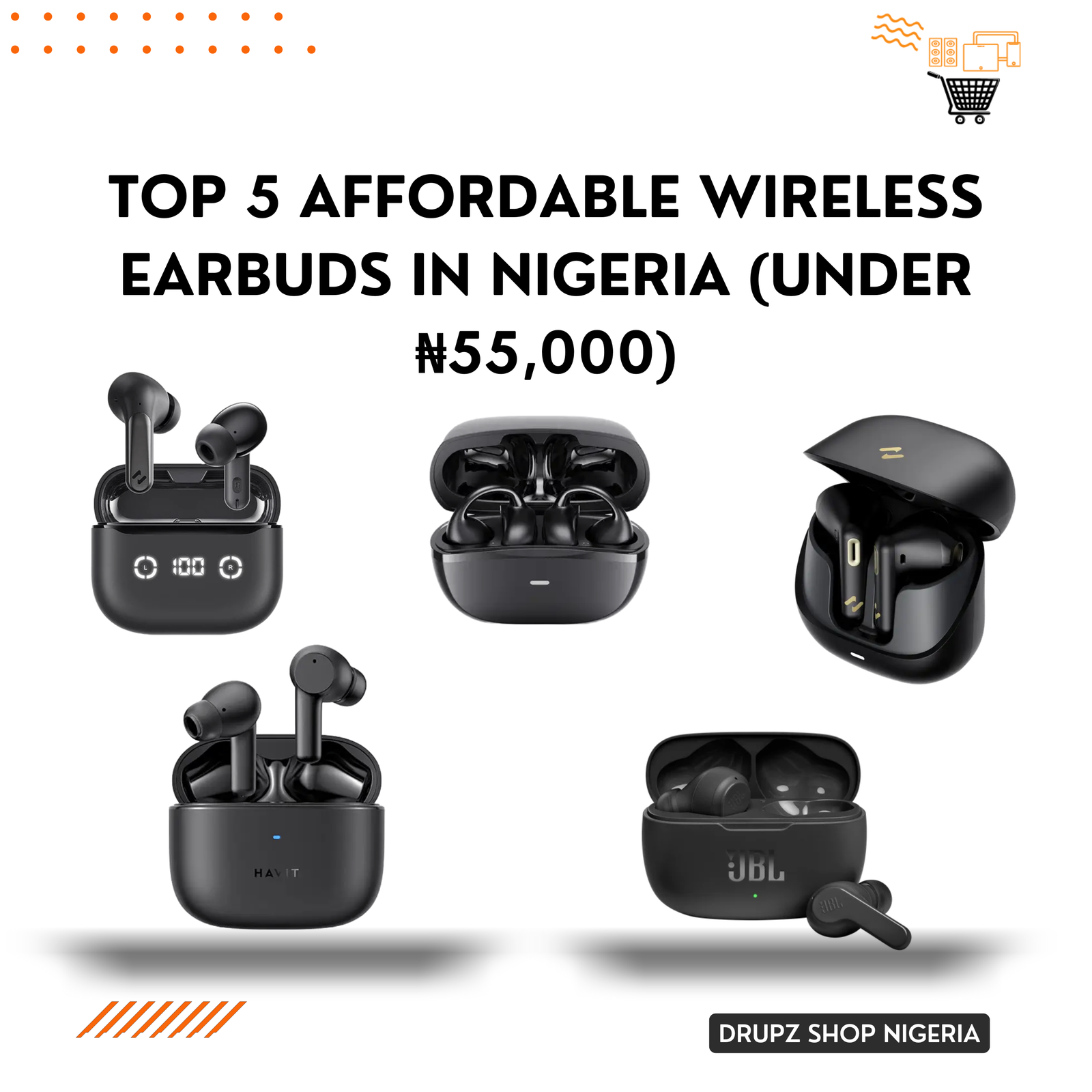 Top 5 Affordable Wireless Earbuds in Nigeria (Under ₦55,000)