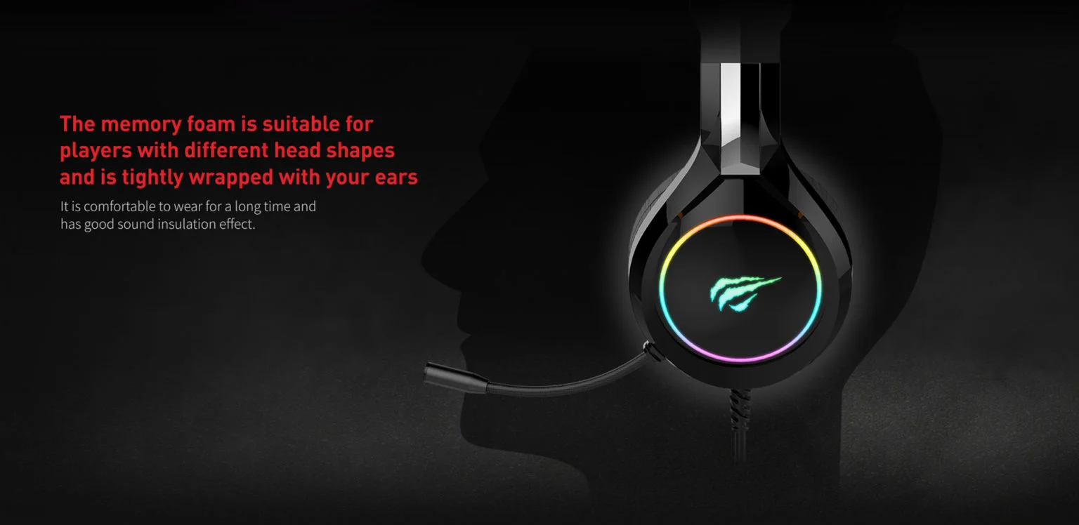 Havit Gamenote HV-H2232d RGB 3.5mm Wired Gaming Headphone